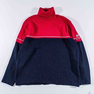 Vintage Polo Jeans Co. Ralph Lauren Flag Sweater Turtleneck Made in Australia XL
